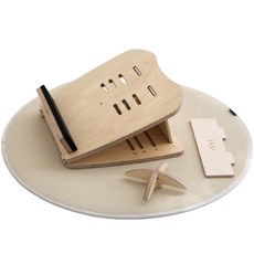 LASSEM 原木腿運動伸展板 GO23009N, 自然木色