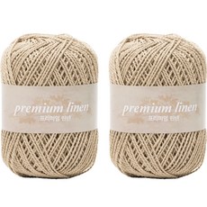yarna 프리미엄 린넨 뜨개실, 306 내추럴베이지, 2개