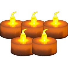 데일리리빙 실내 인테리어 캔들 무드등 5p 소형, 혼합색상