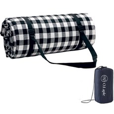 O.Laple 格紋便攜式防水野餐墊, 黑色隨機出貨