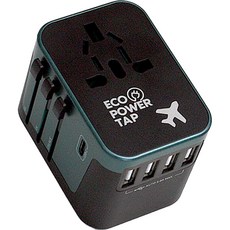 EcoPowerTap 旅行用USB 5埠多功能轉接器, 1個