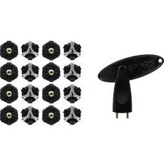 Tiyond 高爾夫球鞋替換鞋釘 16入 + 扳手套組 J104 螺旋式, 混合色, 1套