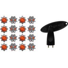 Tiyond 高爾夫球鞋替換鞋釘 16入 + 板手組 J105 Slim Lock A型, 混合色, 1套