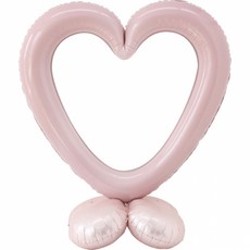 GRABO BALLOONS Joy Party 心形站立式鋁箔氣球, 混合色, 1套