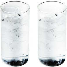 오브젝트민 일자 대형 내열 유리컵 700ml, 2개