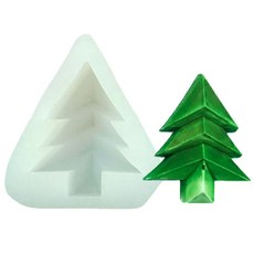 Rosae 聖誕樹薑餅石膏蠟燭矽膠模具 簡約樹, 單一顏色