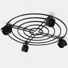 Rich Ocean堅固移動式花盆置物架 刹車型, 黑色