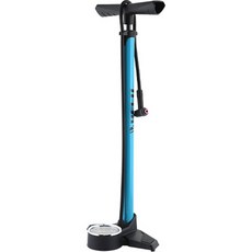 PeleSports Shredder Presta 閥門式高壓表鋼製自行車打氣筒 FLOOR920, 1個, 藍色