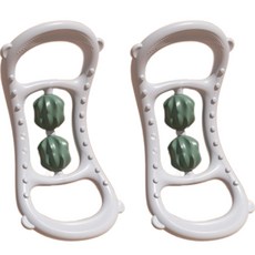 Klairar皮拉提斯開肩小腿伸展滾輪按摩環 2入, 綠色