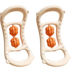 Klairar皮拉提斯開肩小腿伸展滾輪按摩環 2入, 橘色