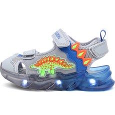 DINOSOLES 兒童劍龍氣墊涼鞋 DNKCD2TSSA11GRY