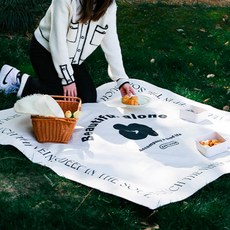 꼬까필름 인조이 피크닉 매트, 11 블랙 플라워