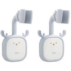 Saogi 粘性支架支架角度可調多花灑頭黃色套組, 白色的, 2個