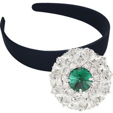 髮帶 30mm + 中心點水鑽 DIY 套組, 綠色(中心點水鑽), 1套