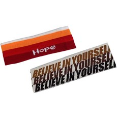 요고조고 헤어밴드, 25 빨강 머리끈, 커피색 글씨 머리끈