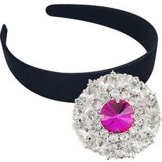 머리띠 30mm + 센터포인트큐빅 DIY 세트, 핑크(센터포인트큐빅), 1세트