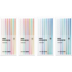 ICONIC 閱讀旗標底線膠帶索引長螢光筆 2款 x 2入, 1套