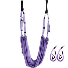 Life Sweet 居家訓練瑜珈伸展帶 空中瑜珈吊帶, 03 紫色