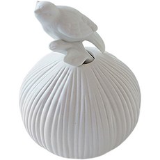 BLOOMING&ME Biella ceramics 花朵花瓶 鳥飾, 白色