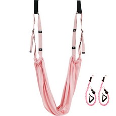 Life Sweet 居家訓練瑜珈伸展帶 空中瑜珈吊帶, 03 粉紅色
