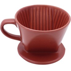 月鹽 精緻陶瓷霧面手沖咖啡濾杯 印度紅, 單品, 1個