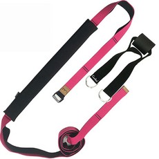 Life Sweet 居家訓練瑜珈伸展帶 空中瑜珈吊帶, 01 玫瑰紅