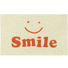 線圈字母線圈玄關地墊, 微笑象牙白, 1個