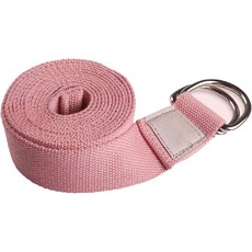 萊芙史威 瑜珈冥想伸展帶 扣環棉繩 拉力帶 伸展居家訓練帶, 粉紅色