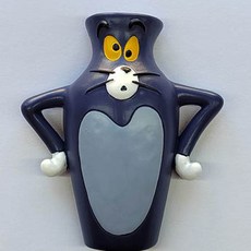 Cocomart角色動畫冰箱裝飾漂亮磁鐵 花瓶 2入, 海軍藍