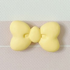 Cocomart 可愛粉彩蝴蝶結冰箱裝飾磁鐵 10入, 黃色