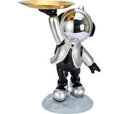 準備太空人飾品小物車鑰匙收納盒, 銀色