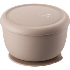 LocknLock 樂扣樂扣 Littleluv矽膠吸盤式附蓋餐碗, 棕色, 1個