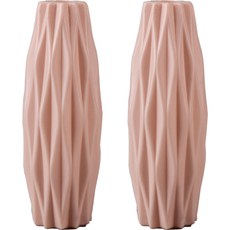 블랙트리 파스텔 플라스틱 인테리어 화병 2p, 핑크