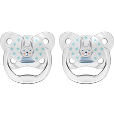 닥터브라운 유아용 프리벤트 노리개 젖꼭지, 1단계(0~6개월), 블루, 2개