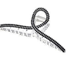 수스다 빅사이즈 더블 큐빅 꼬임 메탈 헤어 집게핀 5110