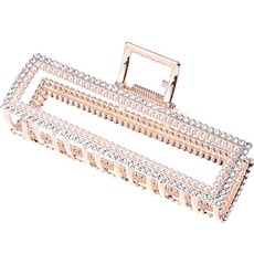 수스다 큐빅 진주 믹스 사각 메탈 집게핀 올림머리 헤어핀 5104