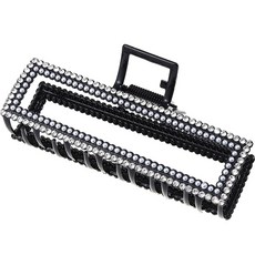 수스다 큐빅 진주 믹스 사각 메탈 집게핀 올림머리 헤어핀 5109