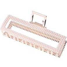 수스다 빅사이즈 진주 사각 메탈 집게핀 올림머리 헤어핀 5102