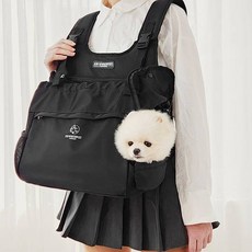 SOIGNERPET 寵物萊姆前背袋, 黑色