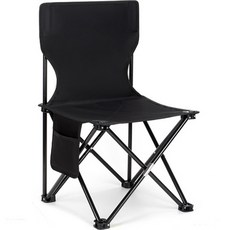 全能型便攜式工作室鋼製露營椅, 黑色, 1個