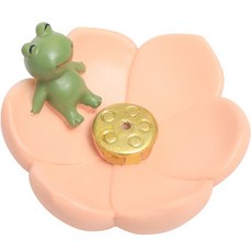 花朵造型可愛線香座 蓮花青蛙, 單一顏色