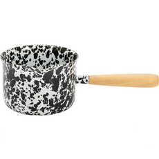 CROW CANYON 牛奶鍋 D130, 15cm, 黑色大理石