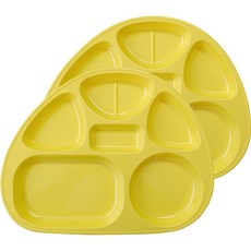 로흐야 국산 로야 아동용 다이어트 식판 804 2p, 연노랑, 식판 2p, 2개