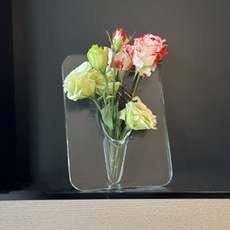 Nabida透明壓克力室內裝飾方形花瓶, 透明