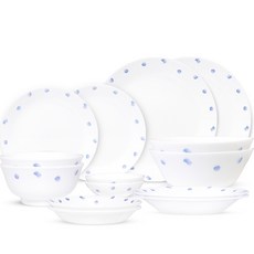 Bacile 梅莉 雙人居家餐盤 14件組, 混合色, 7種, 1套