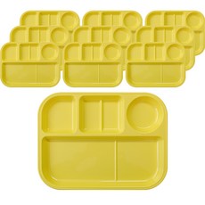 LOHJA 兒童分隔餐盤 802款 10入, 淡黃色, 板 10p