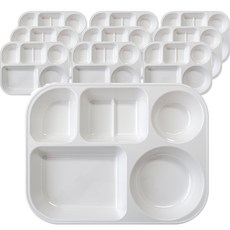 LOHJA 兒童分隔餐盤 801款, 乳白色, 單品, 10個