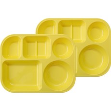 LOHJA 兒童分隔餐盤 801款, 淡黃色, 單品, 2個
