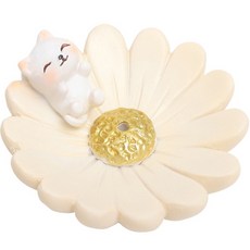 꽃 모양 귀여운 인센스 스틱 홀더 고양이 데이지, 혼합색상