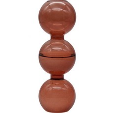 렌피스 감성 미니멀 유리 화병, 브라운